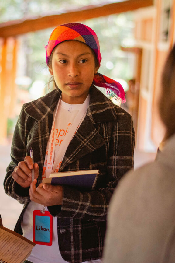In November 2023, Indigenous women from Intibucá, Honduras participated in a forum organized by IJM and the CDH (Center for Human Development) to discuss the barriers they encounter when pursuing protection and justice.